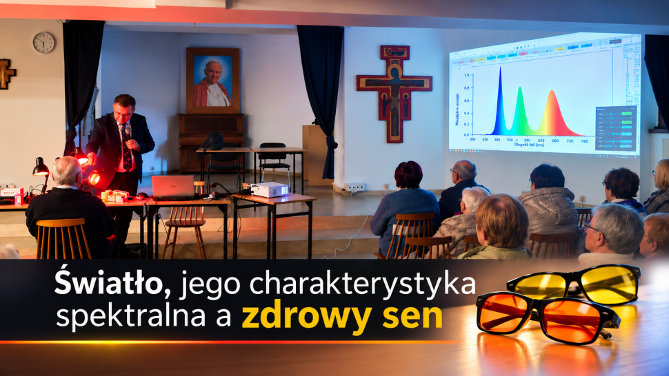 Grafika ilustrująca wykład i pokazy podczas pomiarów
